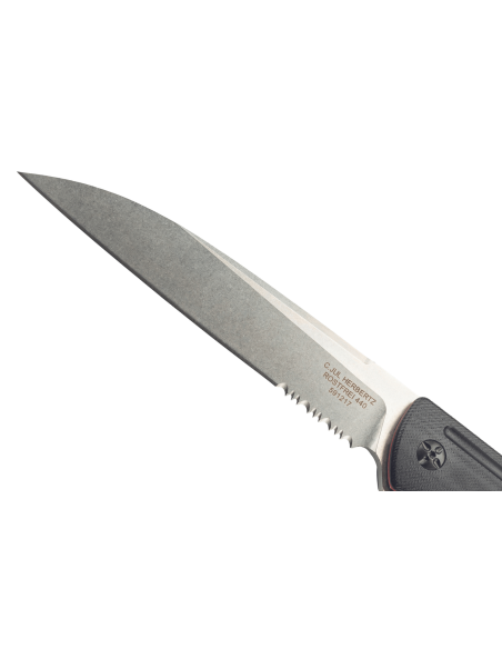 Herbertz 591217 coltello pieghevole con manico rosso e nero da 16,5 cm in acciaio inox/G10