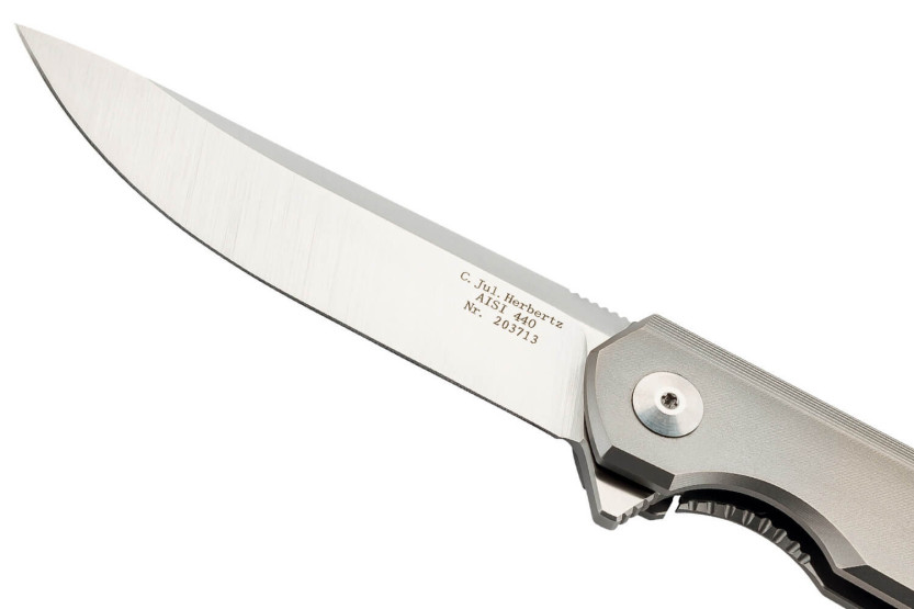 Herbertz 203713 coltello pieghevole 12,2 cm manico in titanio dal design sottile e moderno