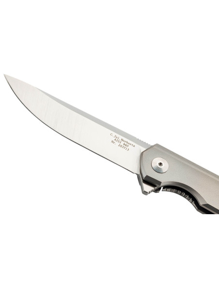 Herbertz 203713 coltello pieghevole 12,2 cm manico in titanio dal design sottile e moderno