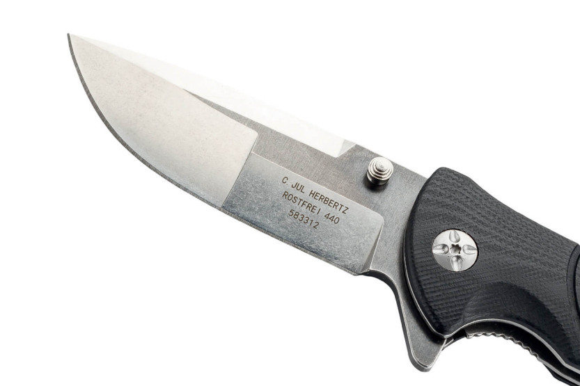 Herbertz 583312 foldekniv 11,7 cm G10 skridsikkert rillet håndtag + skede