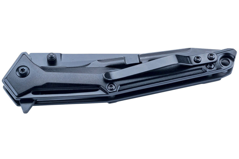 Klappmesser Herbertz 596612 Skelettgriff aus Aluminium schwarz 12,1cm