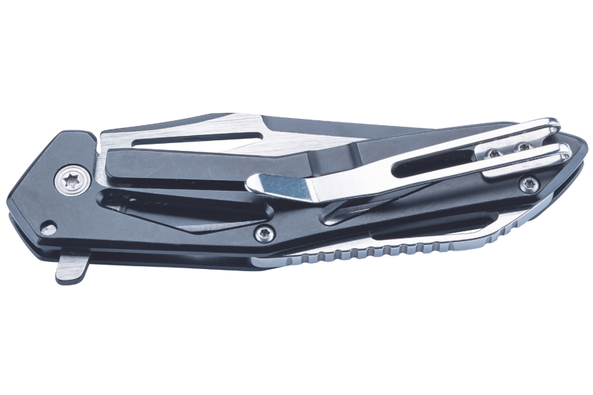 Herbertz 596511 vouwmes met zwart roestvrijstalen skeletgreep 11cm