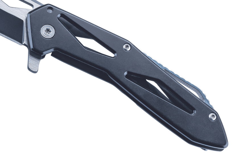 Herbertz 596511 vouwmes met zwart roestvrijstalen skeletgreep 11cm