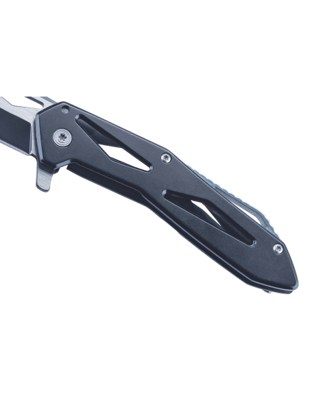 Herbertz folding knife 596511 black stainless steel skeleton handle 11cm