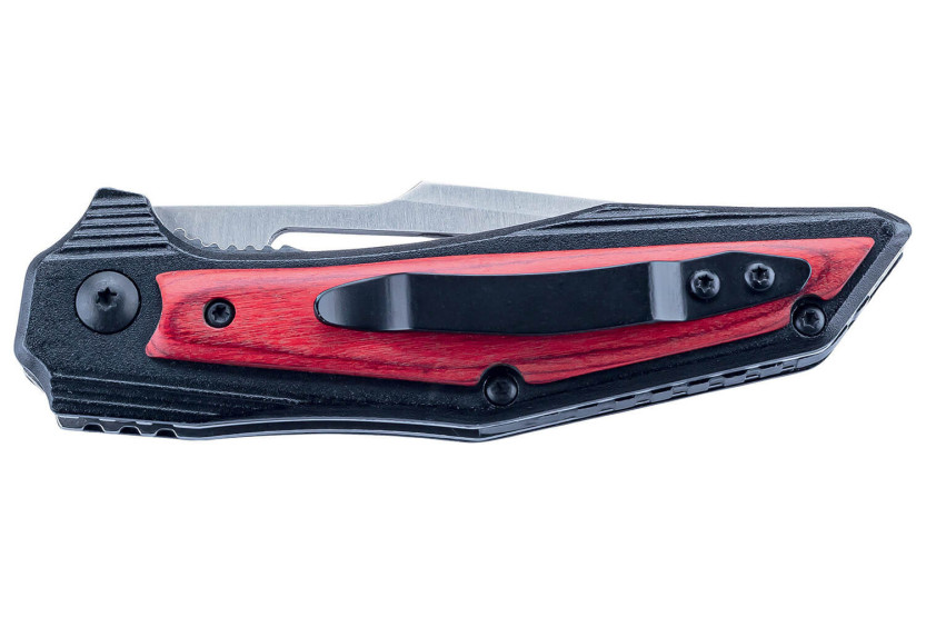 Herbertz cuchillo plegable 596411 aluminio y pakkawood mango índice 11cm