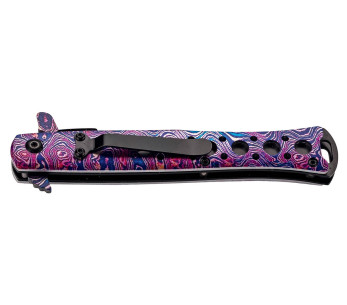 Herbertz folding knife 584713 stainless steel handle with coloured coating 12.7cm 2