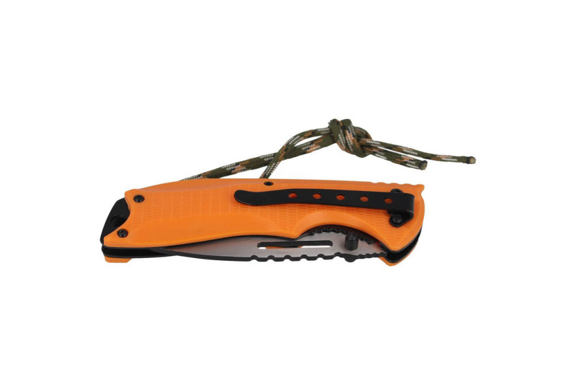 Herbertz 564712 foldekniv 12 cm oransje ABS-håndtak med snor
