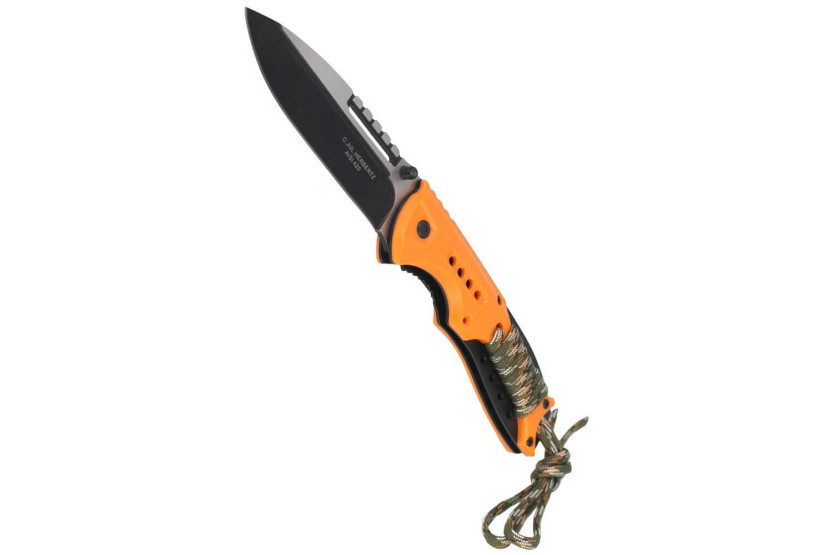 Herbertz 564712 foldekniv 12 cm orange ABS-håndtag med ledning