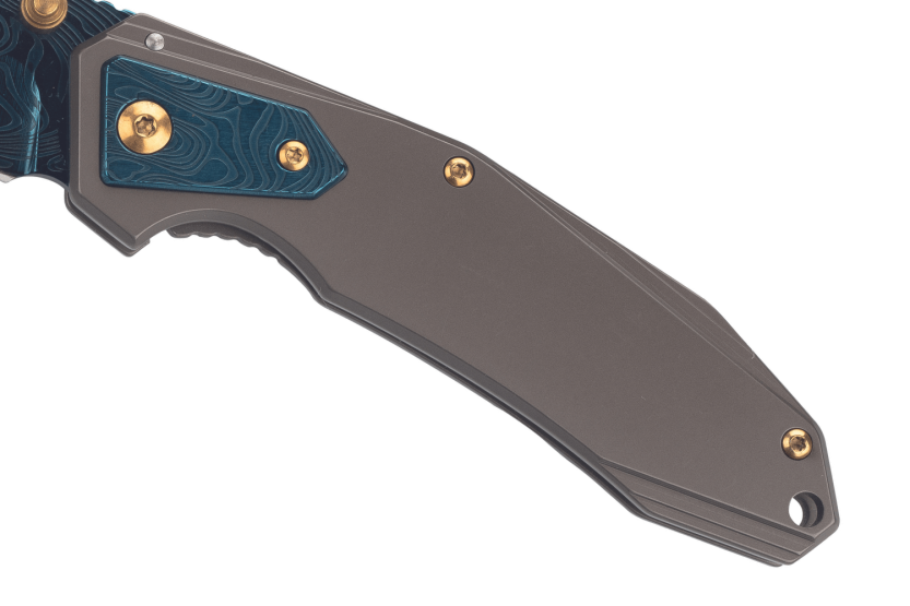 Herbertz fällkniv 533912 handtag i rostfritt stål, damaskusfinish, 11,3 cm
