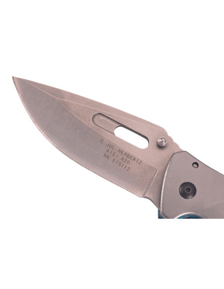 Herbertz folding knife 575112 aluminum handle/anodized plates 12cm