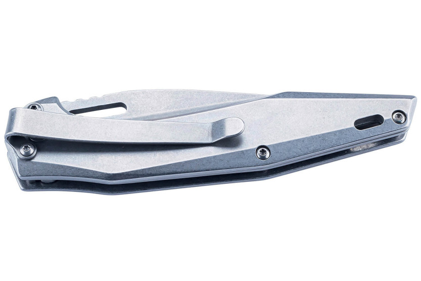 Herbertz 597412 foldekniv helt i rustfrit stål wharncliffe-blad 11,3 cm håndtag