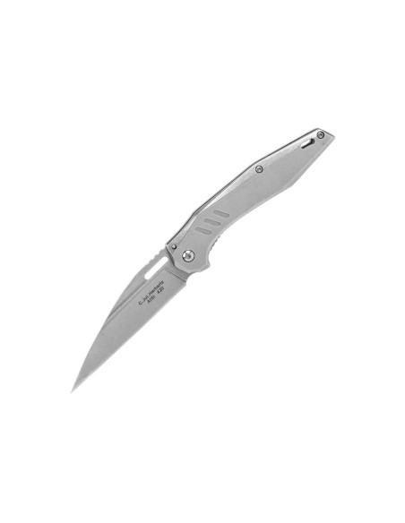 Herbertz 597412 foldekniv helt i rustfrit stål wharncliffe-blad 11,3 cm håndtag