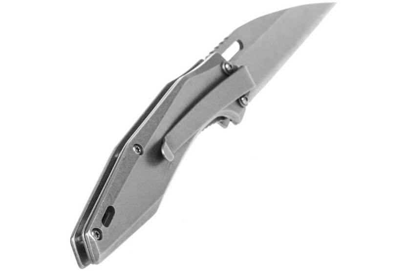 Herbertz 597412 foldekniv helt i rustfrit stål wharncliffe-blad 11,3 cm håndtag