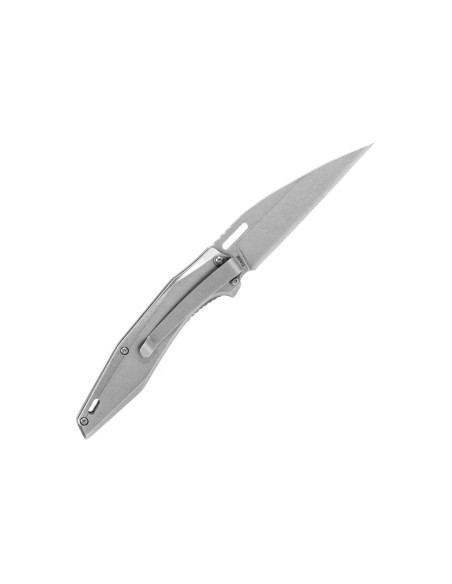 Herbertz 597412 foldekniv helt i rustfrit stål wharncliffe-blad 11,3 cm håndtag
