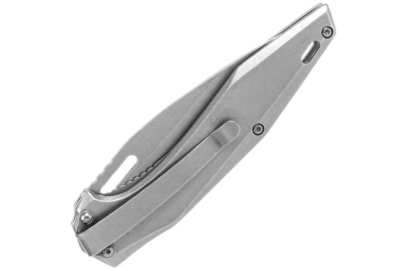 Herbertz 597412 foldekniv helt i rustfrit stål wharncliffe-blad 11,3 cm håndtag