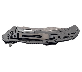 Herbertz 592912 navaja plegable esqueleto blackwashed 12cm acero inoxidable/mango de aluminio 2