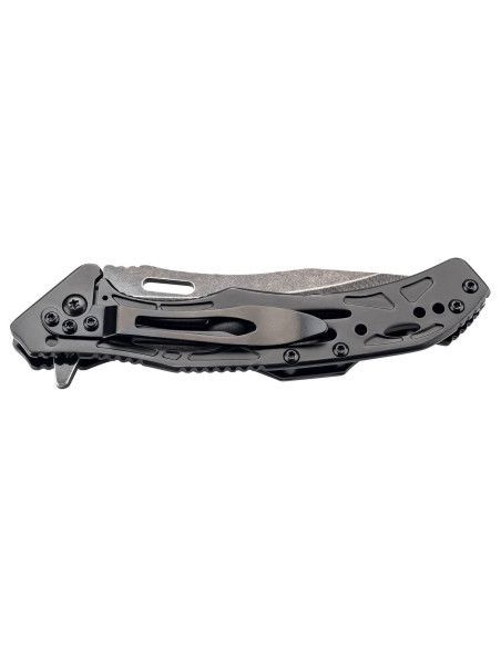 Herbertz 592912 navaja plegable esqueleto blackwashed 12cm acero inoxidable/mango de aluminio