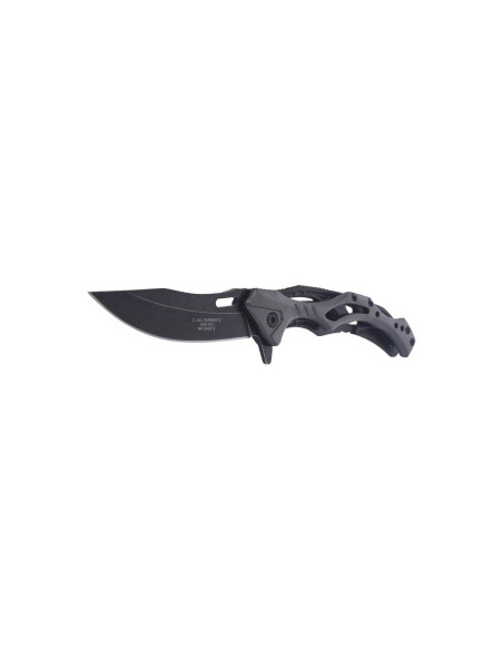 Herbertz 592912 navaja plegable esqueleto blackwashed 12cm acero inoxidable/mango de aluminio