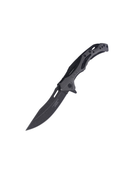 Herbertz 592912 navaja plegable esqueleto blackwashed 12cm acero inoxidable/mango de aluminio