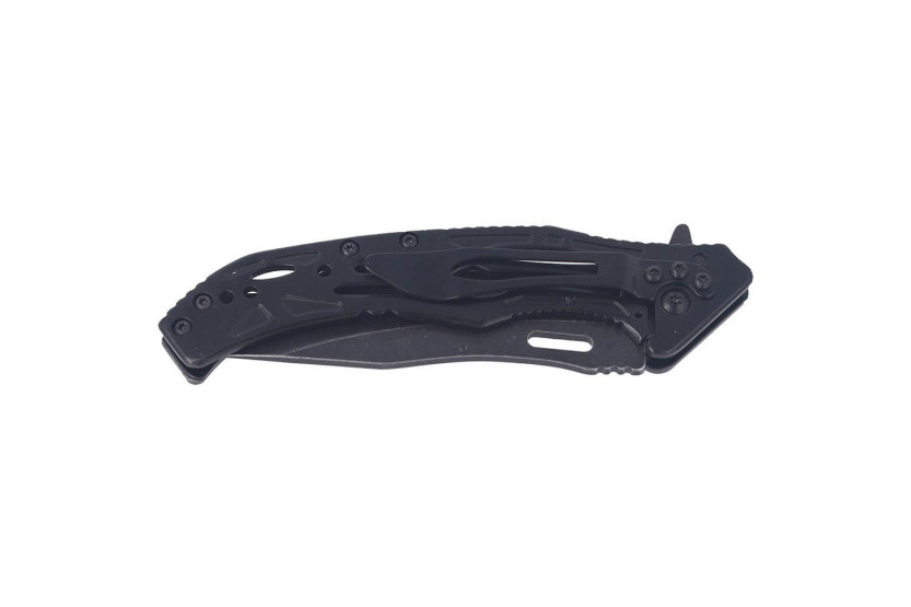 Herbertz 592912 navaja plegable esqueleto blackwashed 12cm acero inoxidable/mango de aluminio