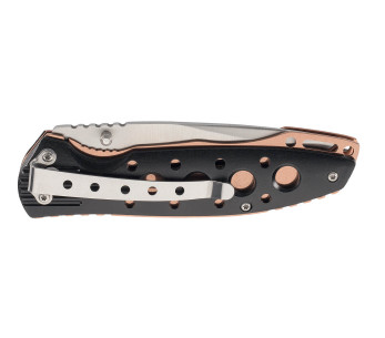 Herbertz 568411 foldekniv svart aluminium gjennombrutt håndtak / 11,5 cm bronseplate i rustfritt stål 2