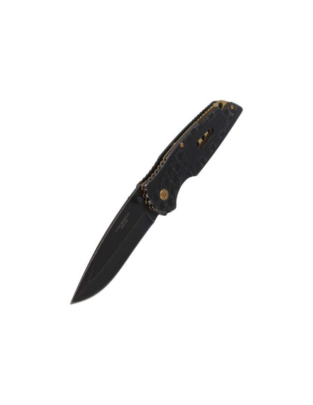 Faca dobrável Herbertz 584612 cabo em aço inoxidável com serrilha 12cm