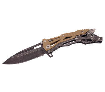 Herbertz 578712 navaja plegable hoja punta caída nylon y acero inoxidable mango esqueleto 11cm