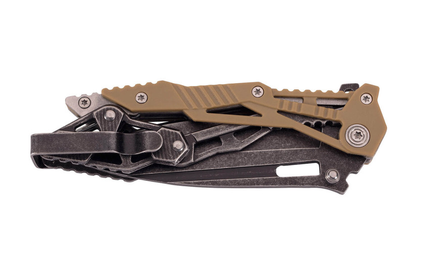 Herbertz 578712 foldekniv med dråbespids blad i nylon og skeletformet håndtag i rustfrit stål 11 cm