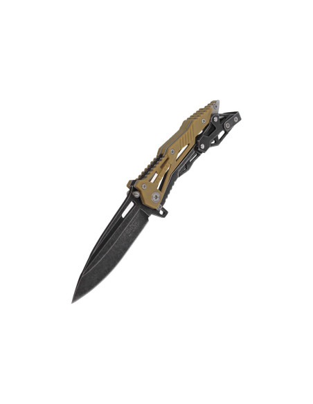 Klappmesser Herbertz 578712 Drop Point Klinge Skelettgriff Nylon und Edelstahl 11cm