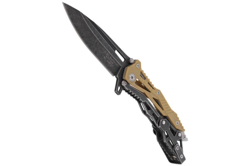Herbertz 578712 taittoveitsi drop point terä nylon ja ruostumaton teräs luurankokahva 11cm 11cm