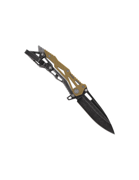 Klappmesser Herbertz 578712 Drop Point Klinge Skelettgriff Nylon und Edelstahl 11cm