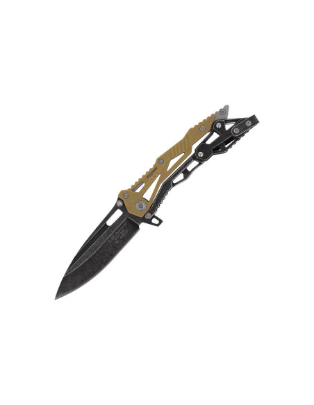 Herbertz 578712 taittoveitsi drop point terä nylon ja ruostumaton teräs luurankokahva 11cm 11cm