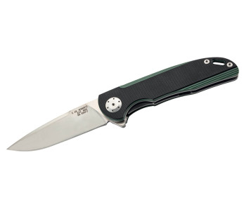 Herbertz vouwmes 308912 zwart en groen G10 handvat met structuur 12cm en pocket clip