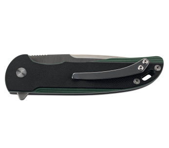Herbertz foldekniv 308912 svart og grønt strukturert G10-håndtak 12 cm og lommeklips 2
