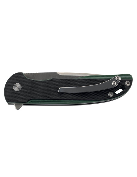 Herbertz Klappmesser 308912 G10 Griff texturiert schwarz und grün 12cm und Taschenclip