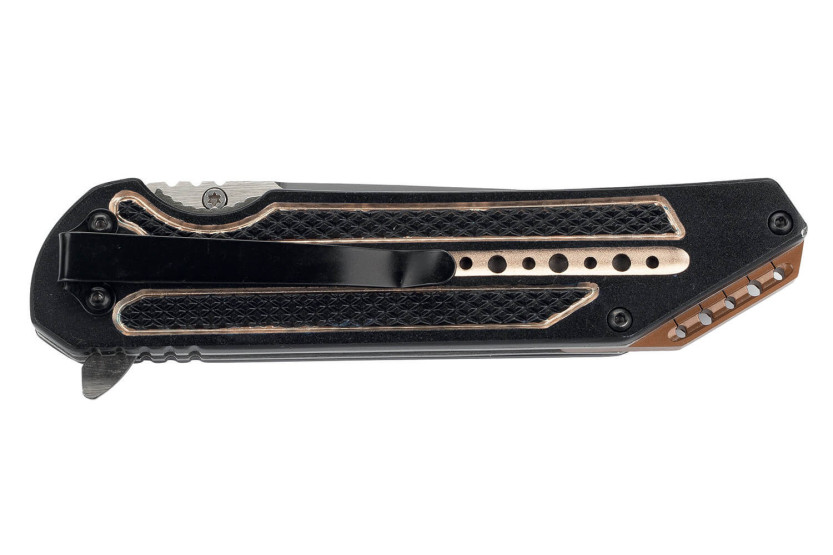 Klappmesser Herbertz 533813 gezahnter Griff Aluminium schwarz / bronze 12,5cm