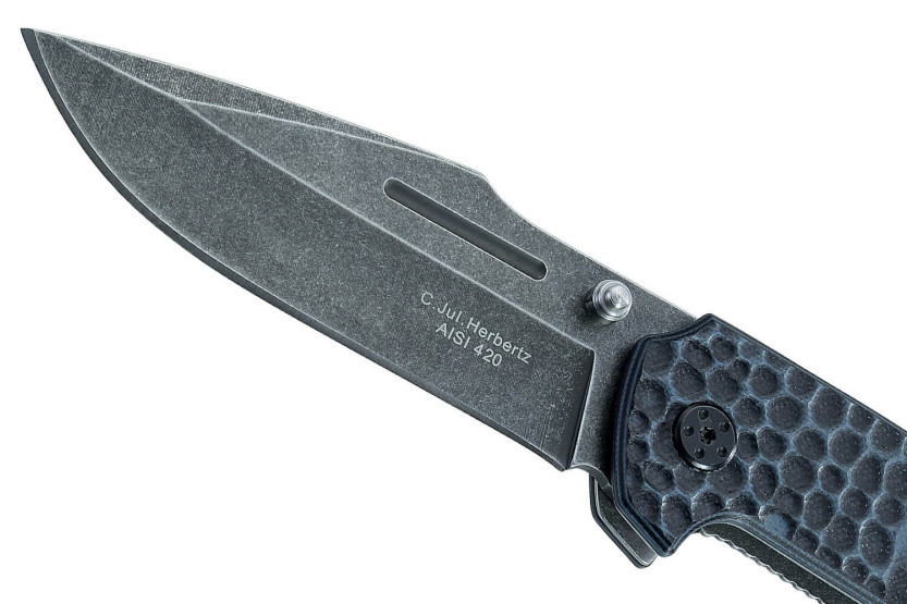 Herbertz 228713 folding knife dao blade G10 textured handle 12.7cm