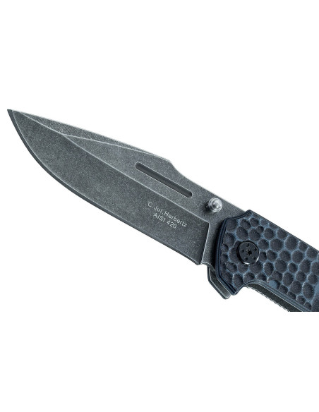 Herbertz 228713 folding knife dao blade G10 textured handle 12.7cm