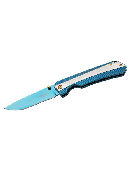 Herbertz 591811 Titanblue folding knife all stainless steel 11cm