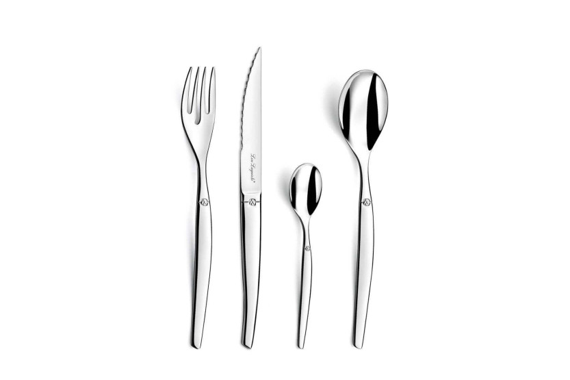 Set di 24 coperti LOU LAGUIOLE in acciaio inox grigio Jet