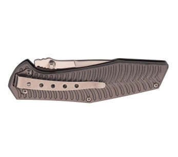 Herbertz 568512 vouwmes 11,5cm goudgestreept aluminium handvat 2