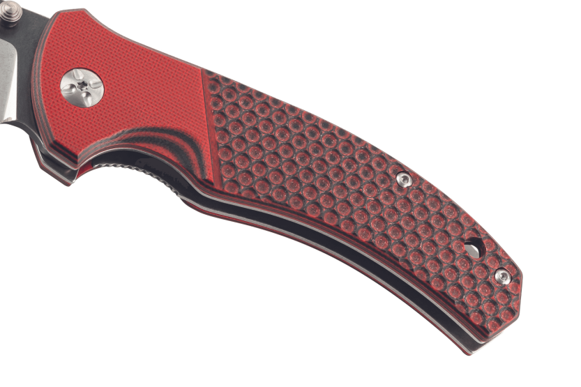 Faca dobrável Herbertz 589412 cabo G10 vermelho 11,7cm textura antiderrapante + bainha
