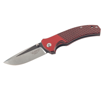 Navaja Herbertz 589412 mango G10 rojo 11.7cm textura antideslizante + funda