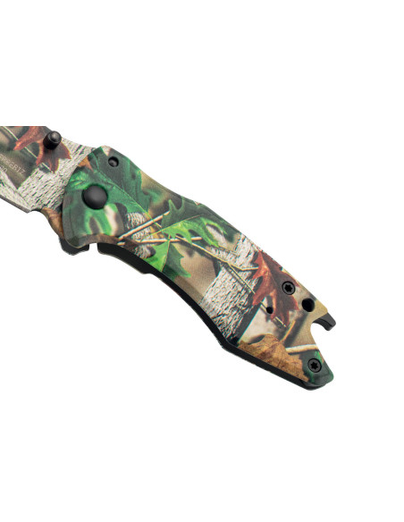 Herbertz 592609 coltello pieghevole interamente in acciaio inox con motivo naturalistico fotorealistico di 9 cm + apribottiglie