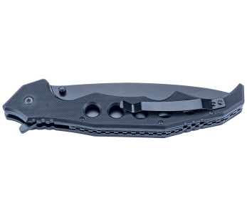 Herbertz stor fällkniv 596819 G10 svart 19,2 cm smal genombruten ergonomiskt handtag 2