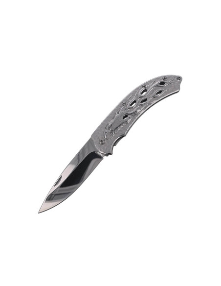 Herbertz 565212 foldekniv i rustfrit stål med flammende ørnedesign 12 cm skaft