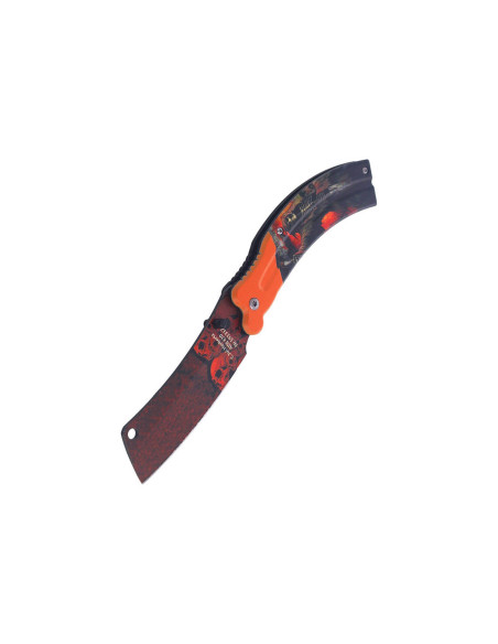 Navaja Herbertz 592 con decoración impresa en 3D "La Parca" mango de aluminio 12cm