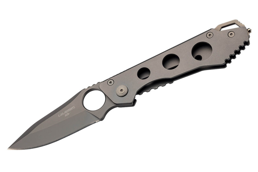 Herbertz 587610 coltello pieghevole in acciaio inox, finitura opaca, manico da 10 cm
