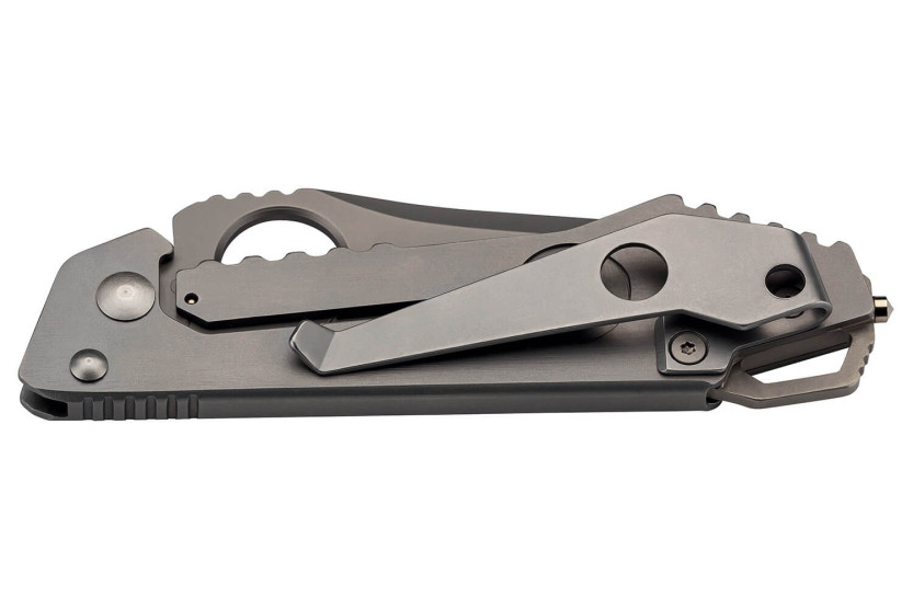 Herbertz 587610 coltello pieghevole in acciaio inox, finitura opaca, manico da 10 cm