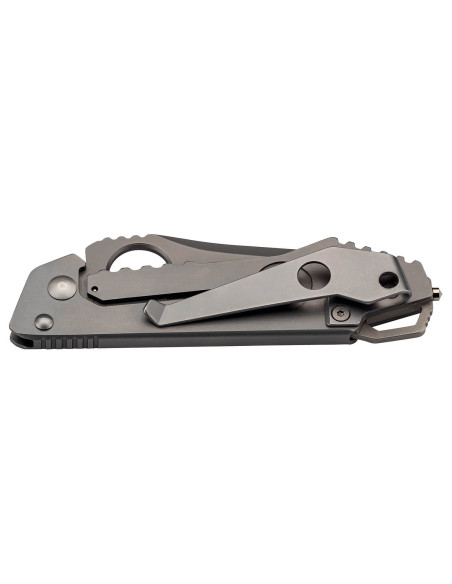 Herbertz 587610 coltello pieghevole in acciaio inox, finitura opaca, manico da 10 cm